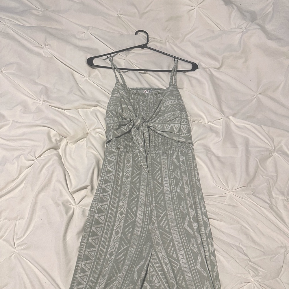 Sage green pant romper